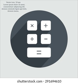 Calculator icon. Flat design style. Eps 10