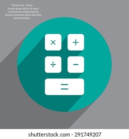 Calculator icon. Flat design style. Eps 10