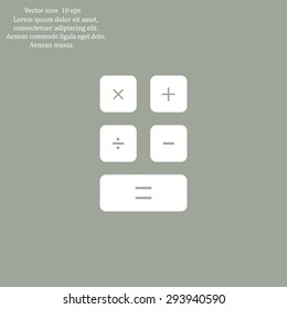 Calculator icon. Flat design style. Eps 10