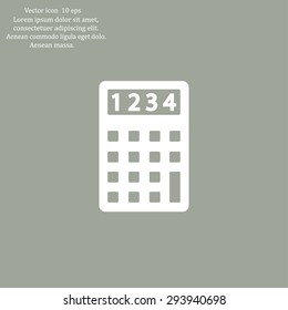 Calculator icon. Flat design style. Eps 10