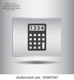 Calculator icon. Flat design style. Eps 10