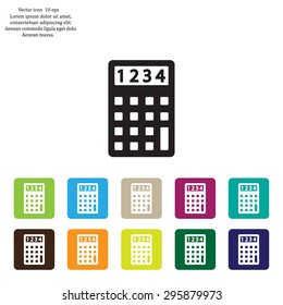 Calculator icon. Flat design style. Eps 10
