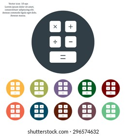 Calculator icon. Flat design style. Eps 10