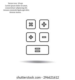 Calculator icon. Flat design style. Eps 10
