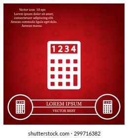 Calculator icon. Flat design style. Eps 10