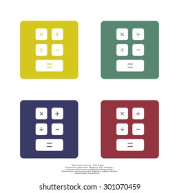 Calculator icon. Flat design style. Eps 10