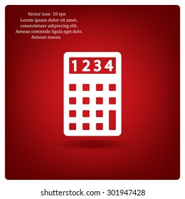 Calculator icon. Flat design style. Eps 10