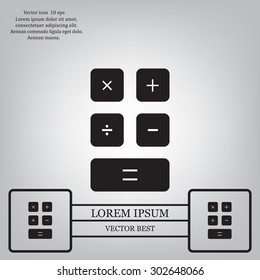 Calculator icon. Flat design style. Eps 10