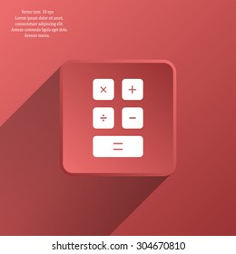 Calculator icon. Flat design style. Eps 10