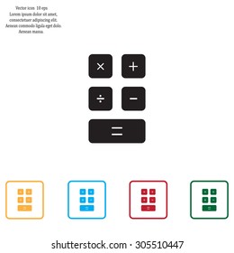 Calculator icon. Flat design style. Eps 10