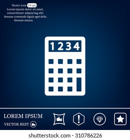 Calculator icon. Flat design style. Eps 10