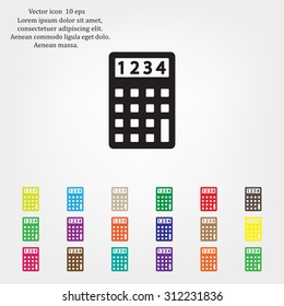 Calculator icon. Flat design style. Eps 10
