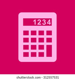 Calculator icon. Flat design style. Eps 10