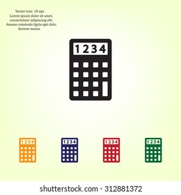 Calculator icon. Flat design style. Eps 10