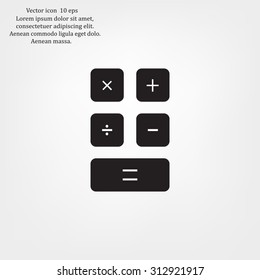 Calculator icon. Flat design style. Eps 10