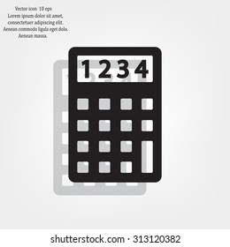 Calculator icon. Flat design style. Eps 10