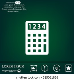 Calculator icon. Flat design style. Eps 10