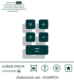 Calculator icon. Flat design style. Eps 10