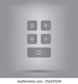 Calculator icon. Flat design style. Eps 10