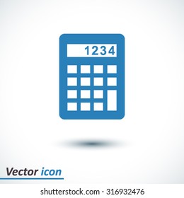 Calculator icon. Flat design style. Eps 10