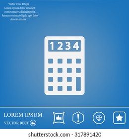 Calculator icon. Flat design style. Eps 10