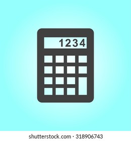 Calculator icon. Flat design style. Eps 10