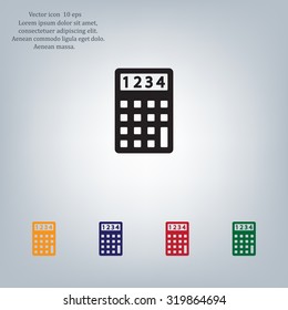 Calculator icon. Flat design style. Eps 10