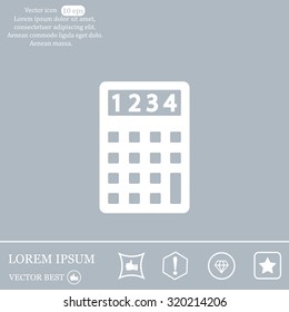 Calculator icon. Flat design style. Eps 10