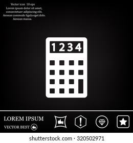 Calculator icon. Flat design style. Eps 10