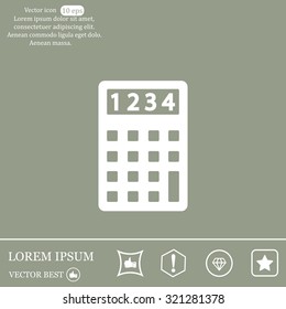 Calculator icon. Flat design style. Eps 10
