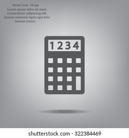 Calculator icon. Flat design style. Eps 10