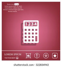 Calculator icon. Flat design style. Eps 10