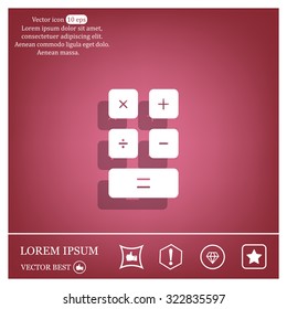 Calculator icon. Flat design style. Eps 10