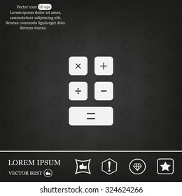 Calculator icon. Flat design style. Eps 10