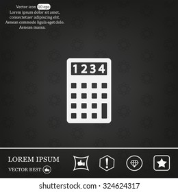 Calculator icon. Flat design style. Eps 10