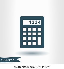 Calculator icon. Flat design style. Eps 10