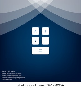 Calculator icon. Flat design style. Eps 10