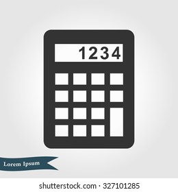 Calculator icon. Flat design style. Eps 10