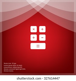 Calculator icon. Flat design style. Eps 10