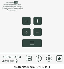 Calculator icon. Flat design style. Eps 10