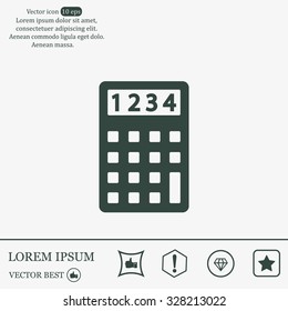 Calculator icon. Flat design style. Eps 10