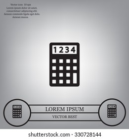 Calculator icon. Flat design style. Eps 10