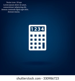 Calculator icon. Flat design style. Eps 10