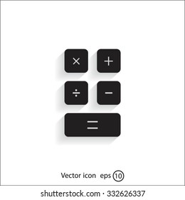 Calculator icon. Flat design style. Eps 10