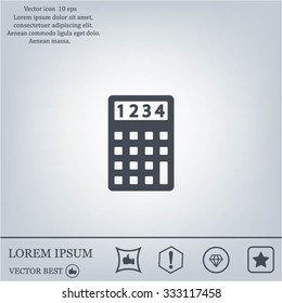 Calculator icon. Flat design style. Eps 10