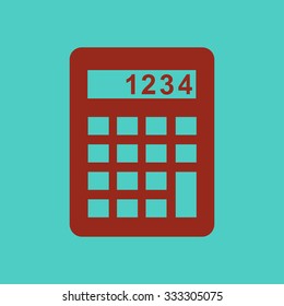 Calculator icon. Flat design style. Eps 10