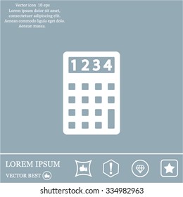 Calculator icon. Flat design style. Eps 10