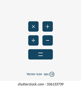 Calculator icon. Flat design style. Eps 10