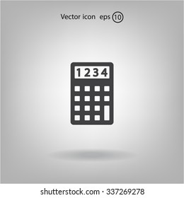 Calculator icon. Flat design style. Eps 10