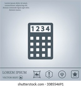 Calculator icon. Flat design style. Eps 10